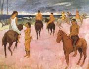 Paul Gauguin Riders on the Beach (mk07) oil painting on canvas